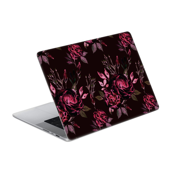 Anis Illustration Flower Pattern 3 Lisianthus Invertido Rosa Vinyl Sticker Skin Decal Cover for Apple MacBook Pro 14" A2442