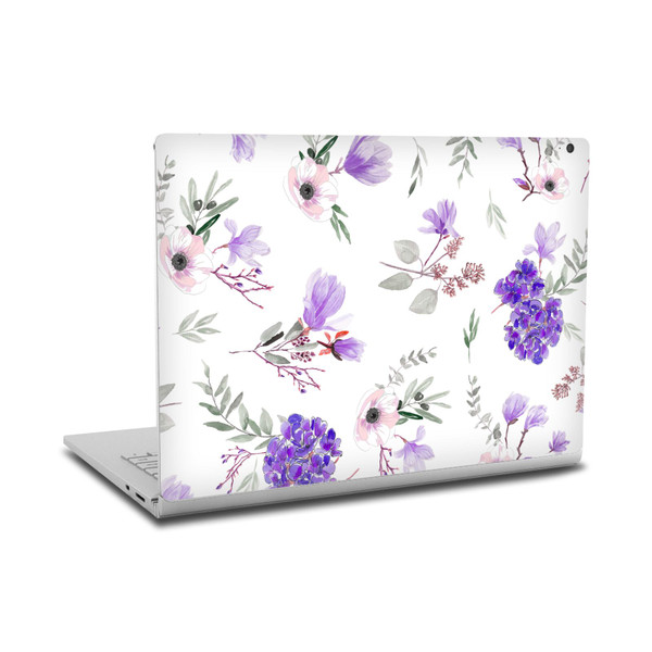 Anis Illustration Flower Pattern 3 Blue Pattern Vinyl Sticker Skin Decal Cover for Microsoft Surface Book 2
