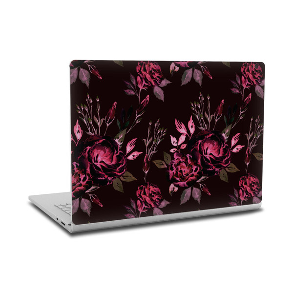 Anis Illustration Flower Pattern 3 Lisianthus Invertido Rosa Vinyl Sticker Skin Decal Cover for Microsoft Surface Book 2