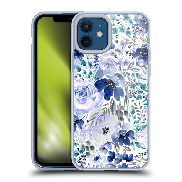 Anis Illustration Bloomers Indigo Soft Gel Case for Apple iPhone 12 / iPhone 12 Pro