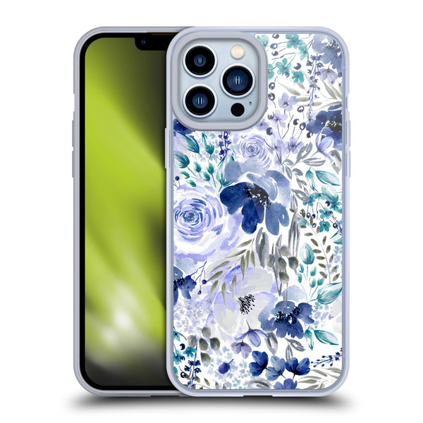 Anis Illustration Bloomers Indigo Soft Gel Case for Apple iPhone 13 Pro Max