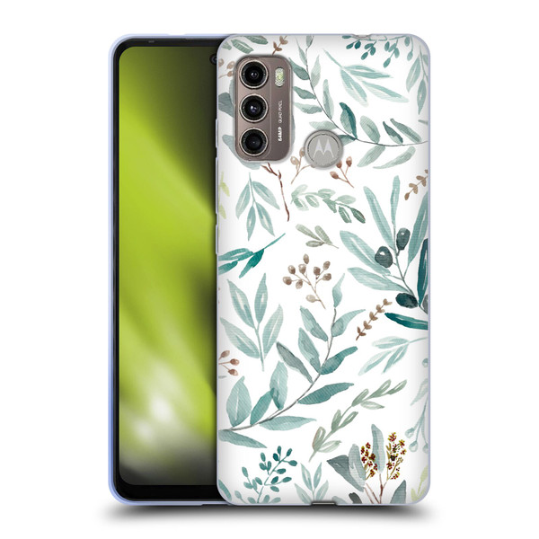 Anis Illustration Bloomers Eucalyptus Soft Gel Case for Motorola Moto G60 / Moto G40 Fusion
