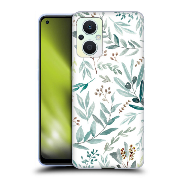 Anis Illustration Bloomers Eucalyptus Soft Gel Case for OPPO Reno8 Lite