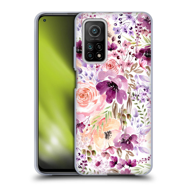 Anis Illustration Flower Pattern 3 Floral Chaos Soft Gel Case for Xiaomi Mi 10T 5G