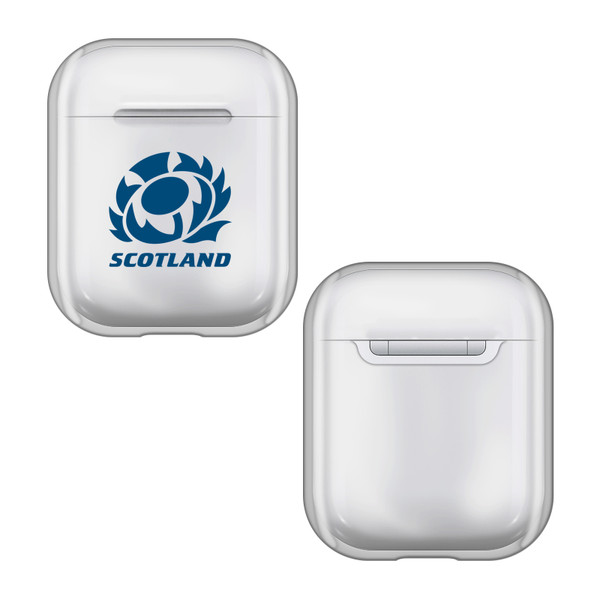 Scotland Rugby Logo Plain Clear Hard Crystal Cover Case for Apple AirPods 1 1st Gen / 2 2nd Gen Charging Case