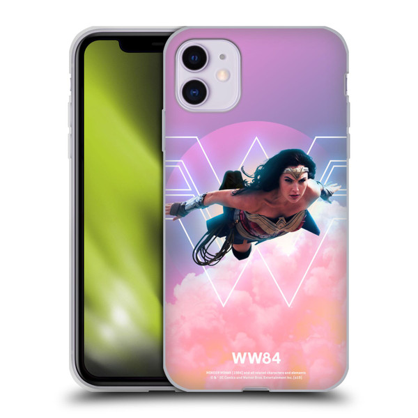 Wonder Woman 1984 80's Graphics Flying Soft Gel Case for Apple iPhone 11