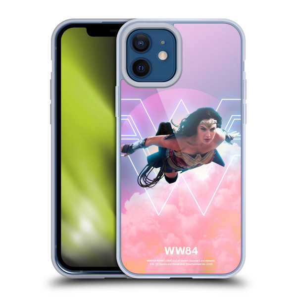 Wonder Woman 1984 80's Graphics Flying Soft Gel Case for Apple iPhone 12 / iPhone 12 Pro