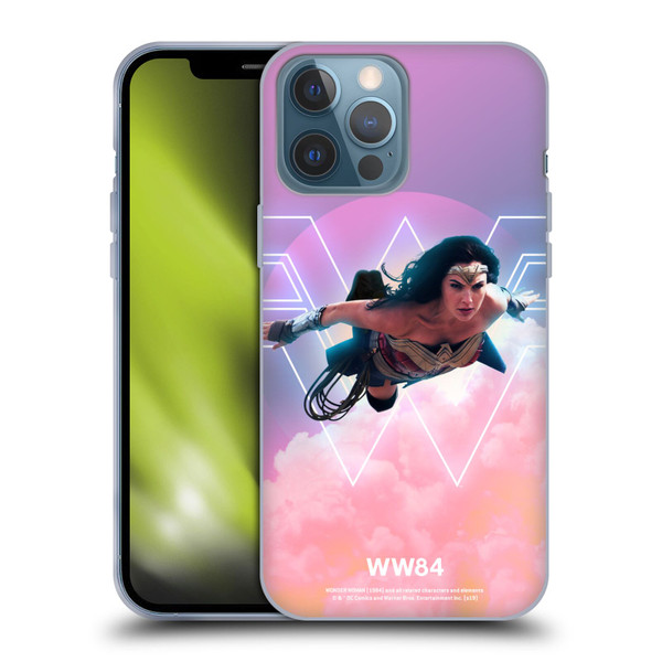 Wonder Woman 1984 80's Graphics Flying Soft Gel Case for Apple iPhone 13 Pro Max