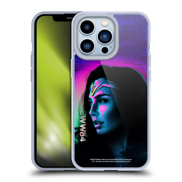 Wonder Woman 1984 80's Graphics Glitch Soft Gel Case for Apple iPhone 13 Pro