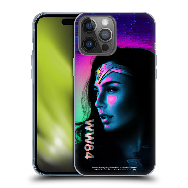 Wonder Woman 1984 80's Graphics Glitch Soft Gel Case for Apple iPhone 14 Pro Max