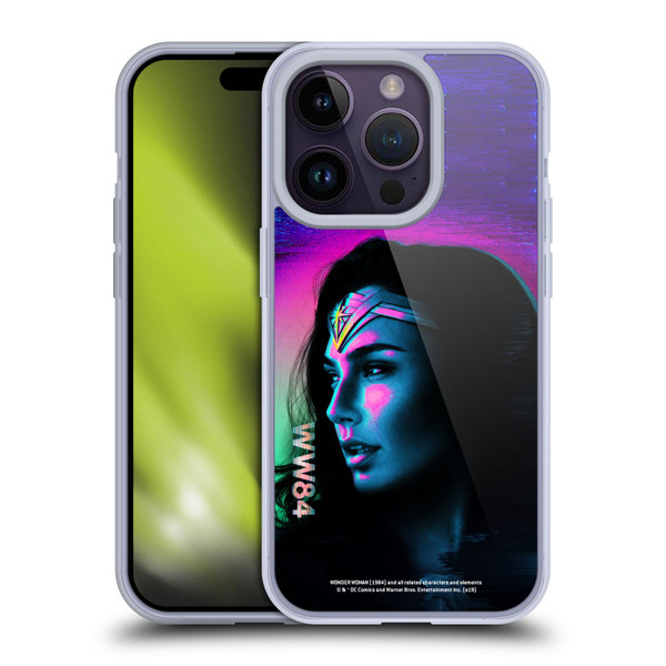Wonder Woman 1984 80's Graphics Glitch Soft Gel Case for Apple iPhone 14 Pro