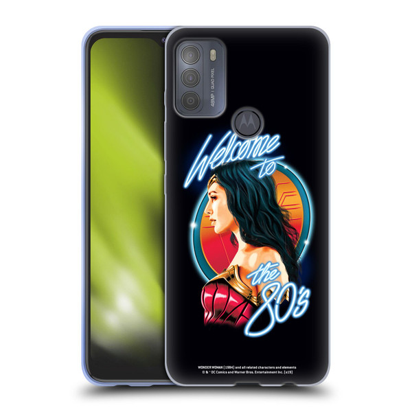 Wonder Woman 1984 80's Graphics Welcome Soft Gel Case for Motorola Moto G50