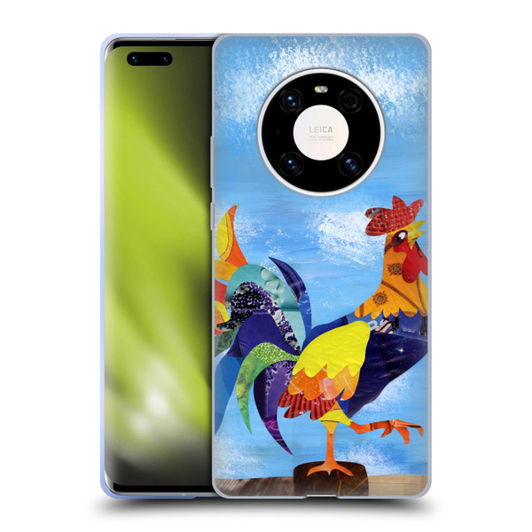 Artpoptart Animals Colorful Rooster Soft Gel Case for Huawei Mate 40 Pro 5G