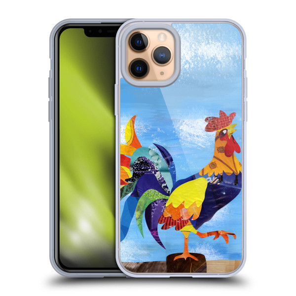 Artpoptart Animals Colorful Rooster Soft Gel Case for Apple iPhone 11 Pro