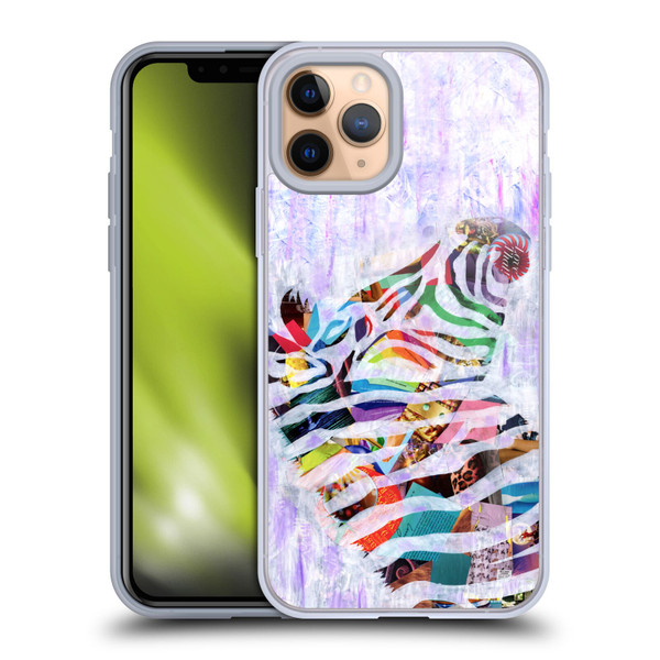 Artpoptart Animals Purple Zebra Soft Gel Case for Apple iPhone 11 Pro