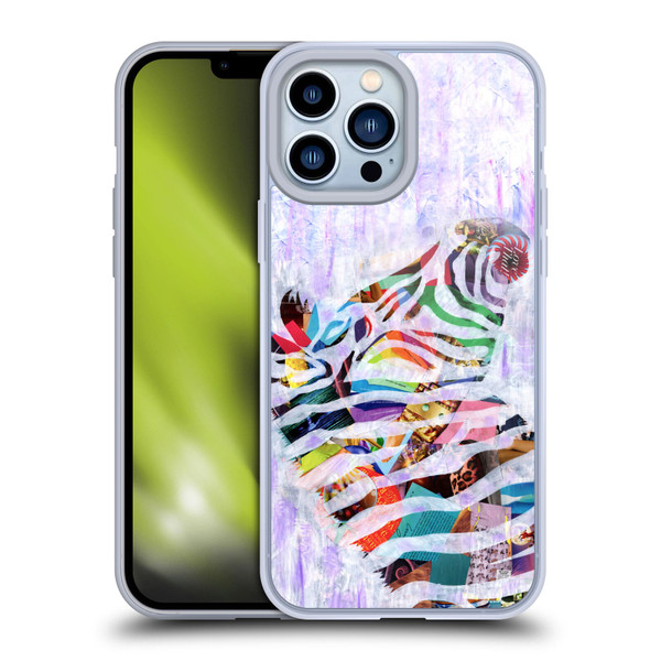 Artpoptart Animals Purple Zebra Soft Gel Case for Apple iPhone 13 Pro Max