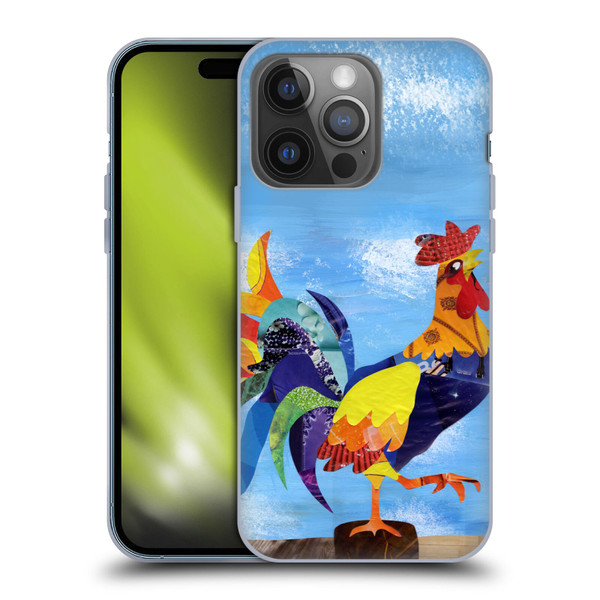 Artpoptart Animals Colorful Rooster Soft Gel Case for Apple iPhone 14 Pro