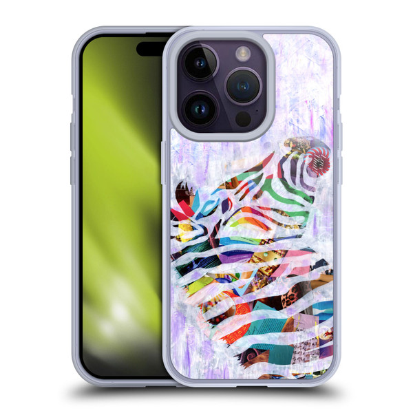Artpoptart Animals Purple Zebra Soft Gel Case for Apple iPhone 14 Pro