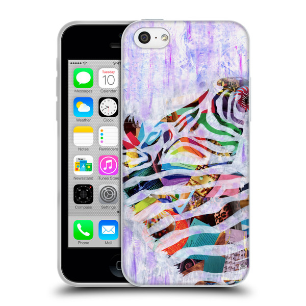 Artpoptart Animals Purple Zebra Soft Gel Case for Apple iPhone 5c