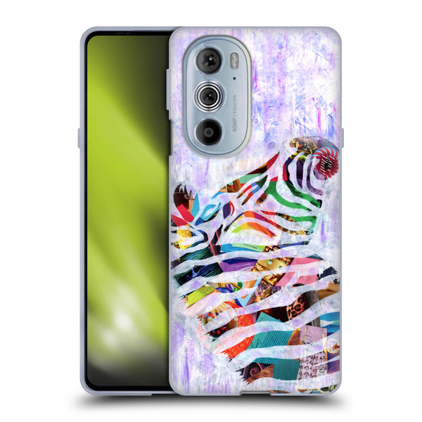 Artpoptart Animals Purple Zebra Soft Gel Case for Motorola Edge X30