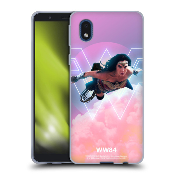 Wonder Woman 1984 80's Graphics Flying Soft Gel Case for Samsung Galaxy A01 Core (2020)