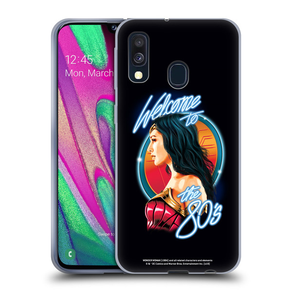 Wonder Woman 1984 80's Graphics Welcome Soft Gel Case for Samsung Galaxy A40 (2019)