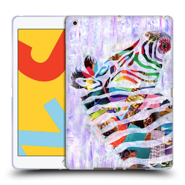 Artpoptart Animals Purple Zebra Soft Gel Case for Apple iPad 10.2 2019/2020/2021