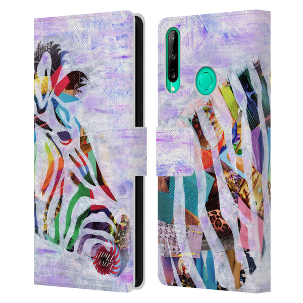 Artpoptart Animals Purple Zebra Leather Book Wallet Case Cover For Huawei P40 lite E