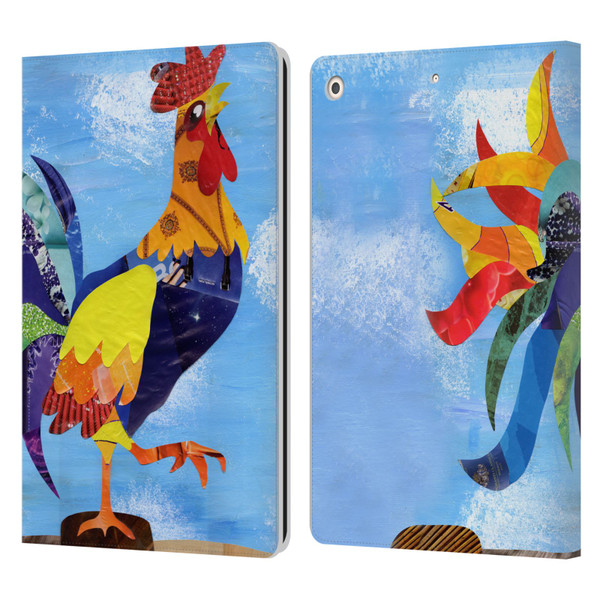 Artpoptart Animals Colorful Rooster Leather Book Wallet Case Cover For Apple iPad 10.2 2019/2020/2021