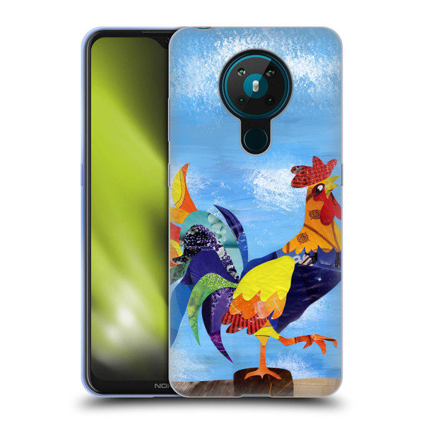 Artpoptart Animals Colorful Rooster Soft Gel Case for Nokia 5.3