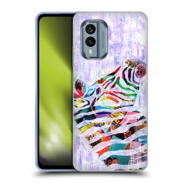 Artpoptart Animals Purple Zebra Soft Gel Case for Nokia X30