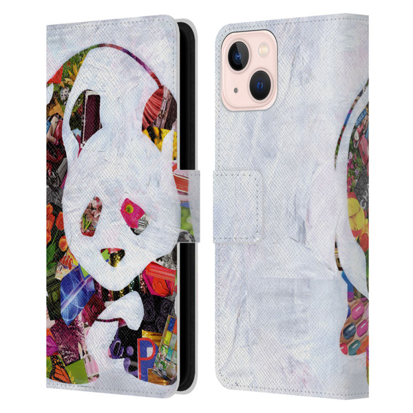 Artpoptart Animals Panda Leather Book Wallet Case Cover For Apple iPhone 13