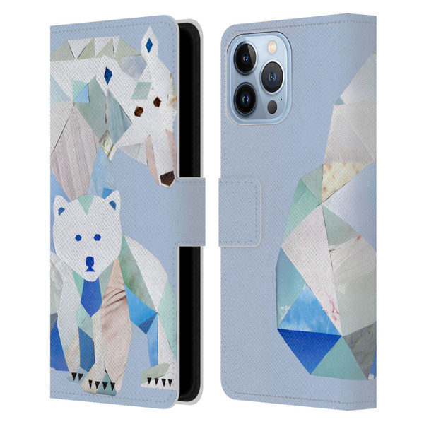 Artpoptart Animals Polar Bears Leather Book Wallet Case Cover For Apple iPhone 13 Pro Max