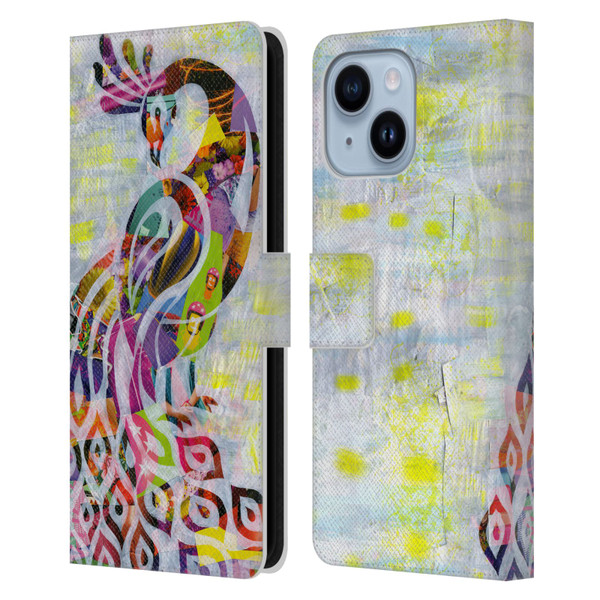 Artpoptart Animals Peacock Leather Book Wallet Case Cover For Apple iPhone 14 Plus