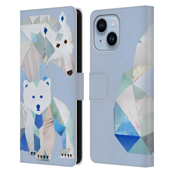 Artpoptart Animals Polar Bears Leather Book Wallet Case Cover For Apple iPhone 14 Plus