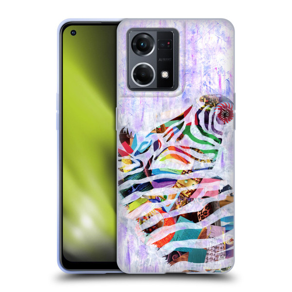 Artpoptart Animals Purple Zebra Soft Gel Case for OPPO Reno8 4G