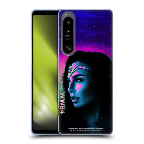 Wonder Woman 1984 80's Graphics Glitch Soft Gel Case for Sony Xperia 1 IV