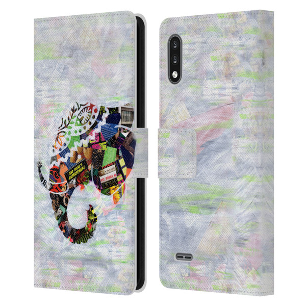 Artpoptart Animals Elephant Leather Book Wallet Case Cover For LG K22