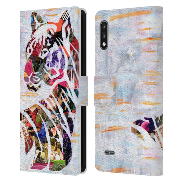Artpoptart Animals Tiger Leather Book Wallet Case Cover For LG K22