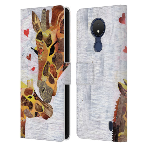 Artpoptart Animals Sweet Giraffes Leather Book Wallet Case Cover For Nokia C21