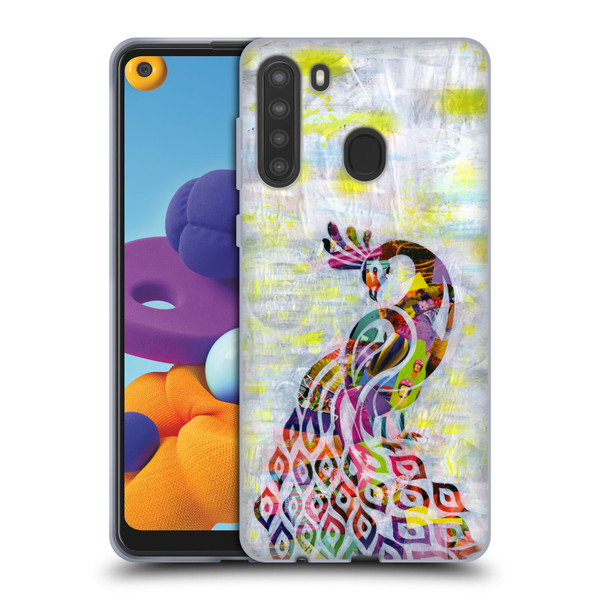 Artpoptart Animals Peacock Soft Gel Case for Samsung Galaxy A21 (2020)