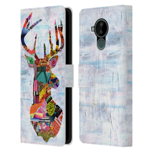 Artpoptart Animals Deer Leather Book Wallet Case Cover For Nokia C30