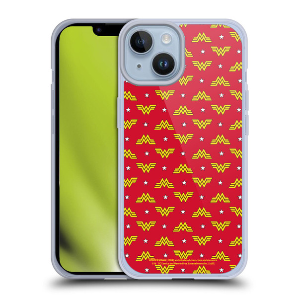 Wonder Woman 1984 Logo Art Retro Pattern Soft Gel Case for Apple iPhone 14