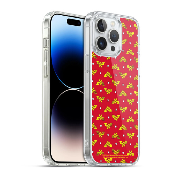 Wonder Woman 1984 Logo Art Retro Pattern Soft Gel Case for Apple iPhone 14 Pro Max & MagSafe