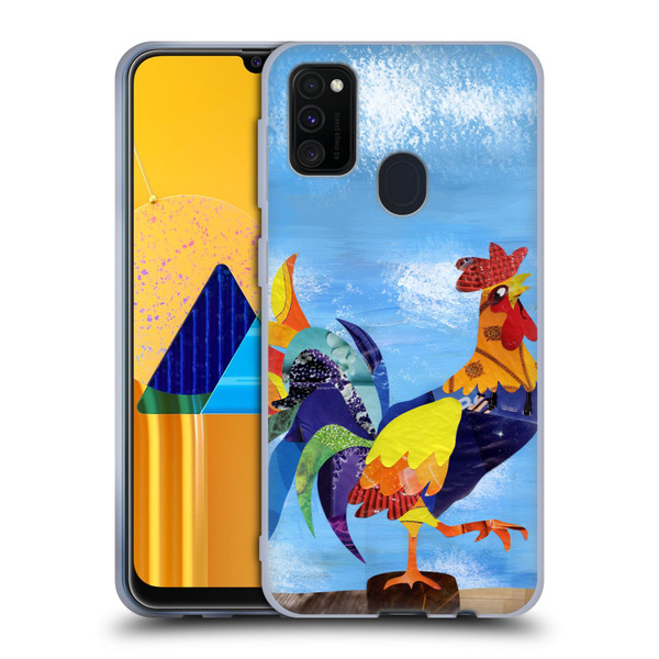 Artpoptart Animals Colorful Rooster Soft Gel Case for Samsung Galaxy M30s (2019)/M21 (2020)