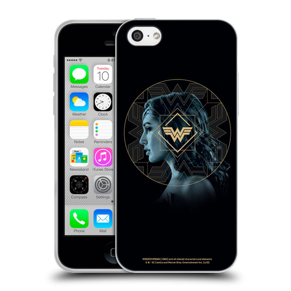 Wonder Woman 1984 Logo Art Gold Portrait Soft Gel Case for Apple iPhone 5c