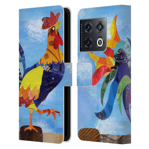 Artpoptart Animals Colorful Rooster Leather Book Wallet Case Cover For OnePlus 10 Pro