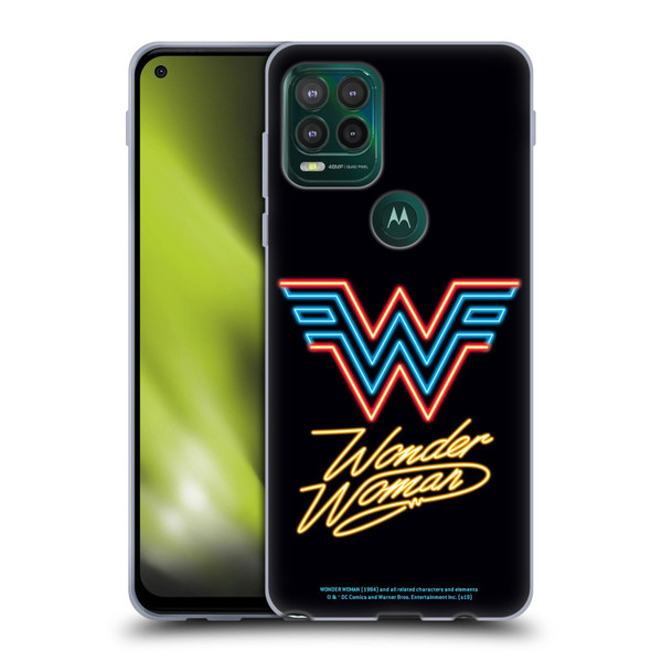 Wonder Woman 1984 Logo Art Neon Soft Gel Case for Motorola Moto G Stylus 5G 2021