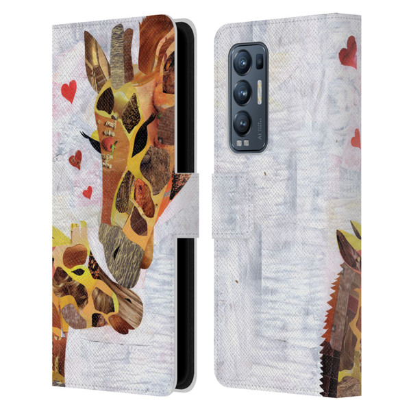 Artpoptart Animals Sweet Giraffes Leather Book Wallet Case Cover For OPPO Find X3 Neo / Reno5 Pro+ 5G