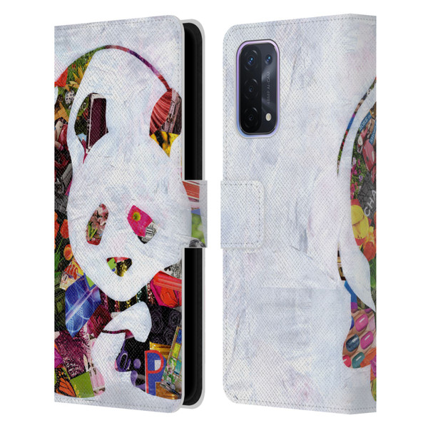 Artpoptart Animals Panda Leather Book Wallet Case Cover For OPPO A54 5G